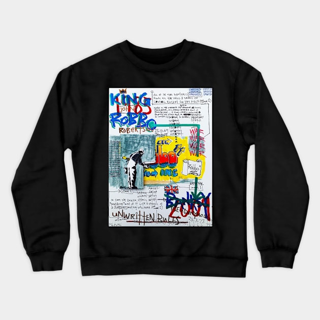 KING ROBO vs BANKSY Crewneck Sweatshirt by Basquiat